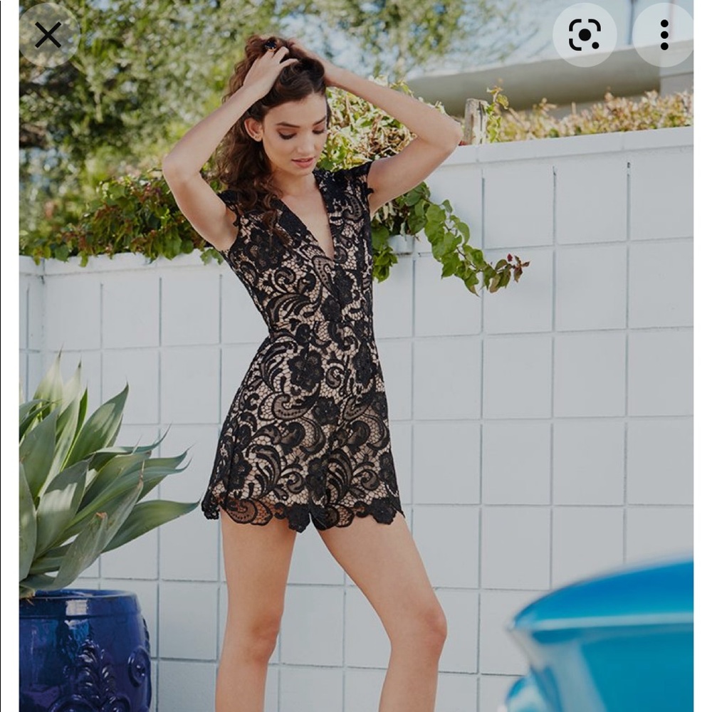 Dress the Population Juliette Lace Romper